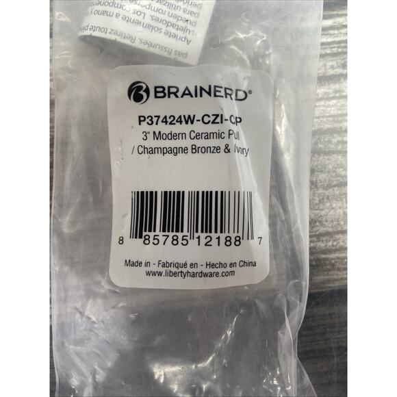 3" Modern Ceramic Pull Champagne Bronze and Ivory 31/5 Lot Of 3 {77} - Picture 6 of 9